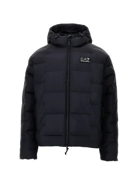 Ea7 Emporio Armani logo-patch quilted jacket