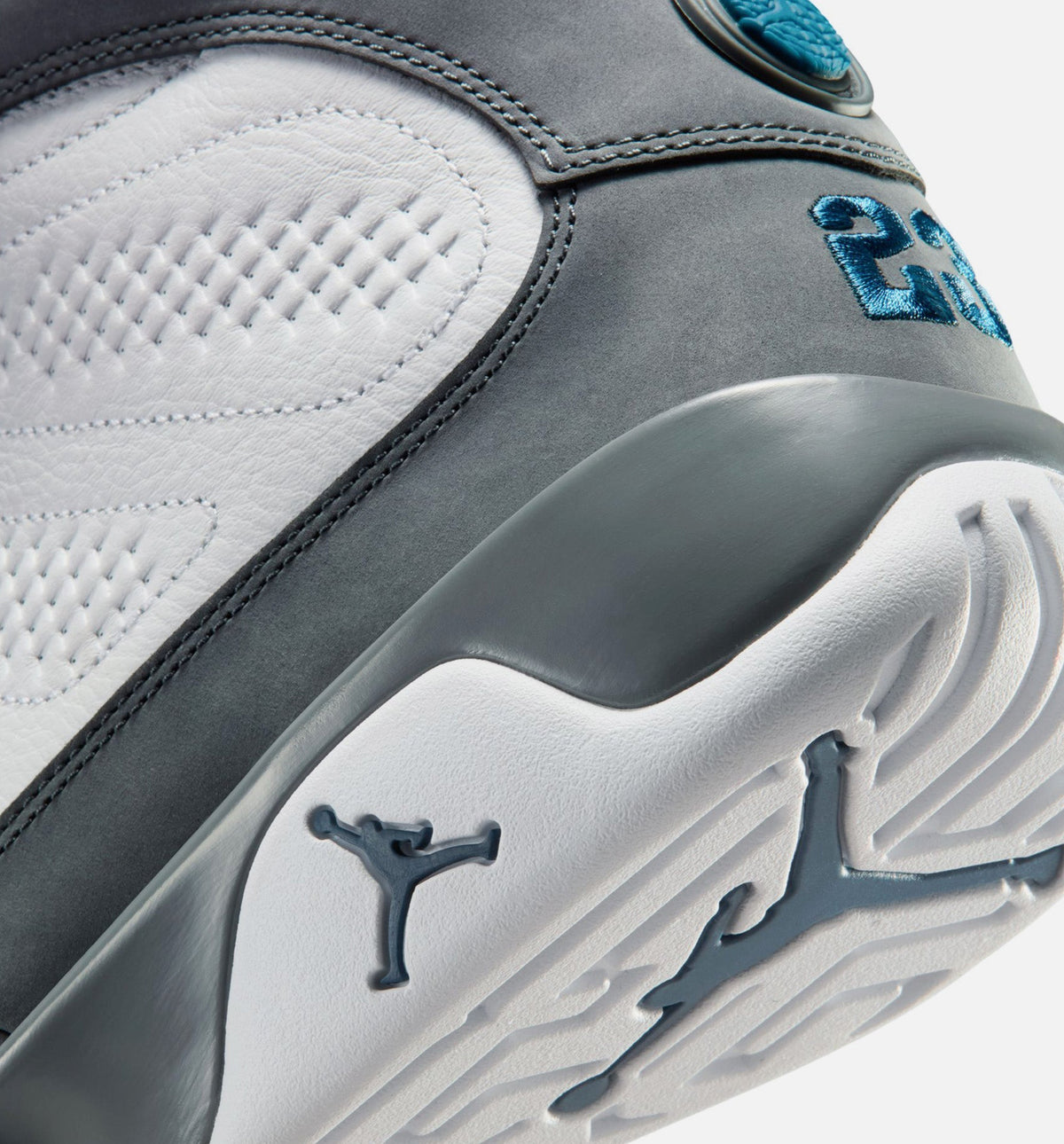 Air Jordan 9 Retro Flint Grey and French Blue – Men's Lifestyle Shoe in White/French Blue/Flint Grey