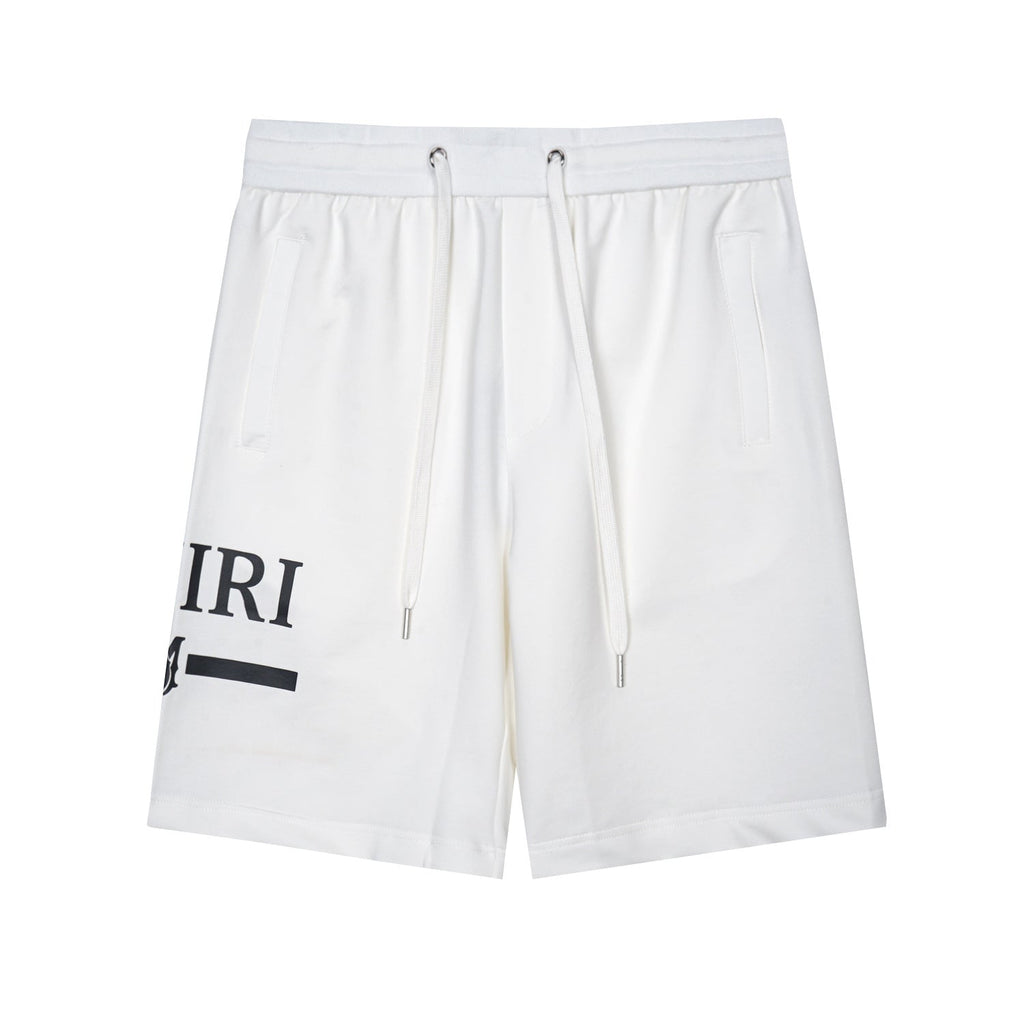 Amiri Paisley Leopard Letter Drawstring Sweat Shorts Streetwear