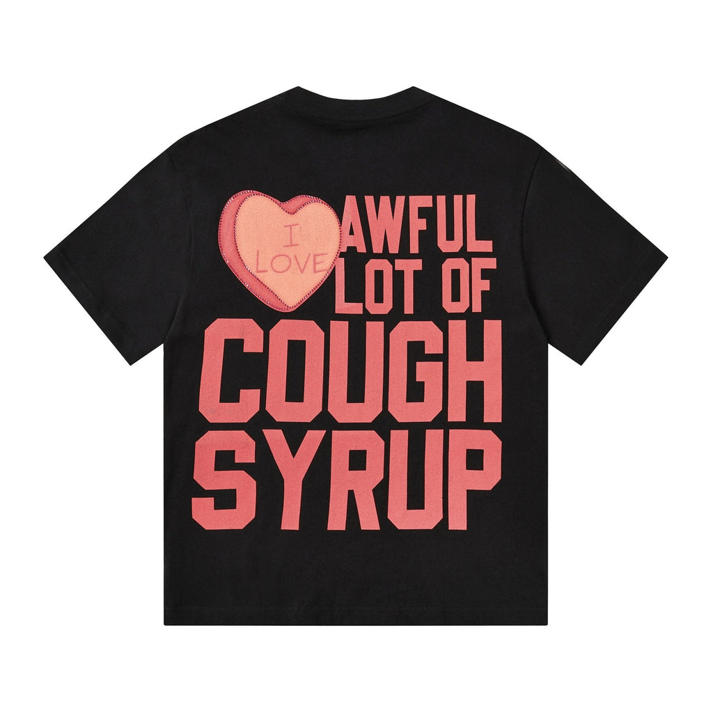 THAT'S A AWFUL LOT OF COUGH SYRUP Heart Cupid Graphic T-Shirt