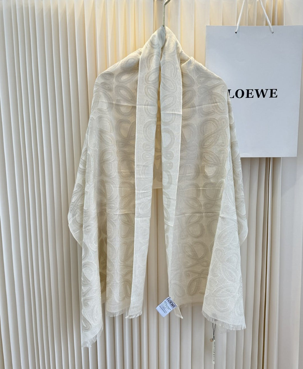 LOEWE Anagram Fringed Scarf