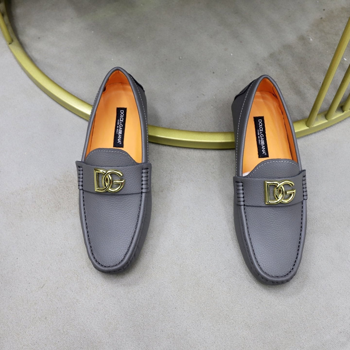 Dolce & Gabbana Men's Gold-Tone Hardware Loafers