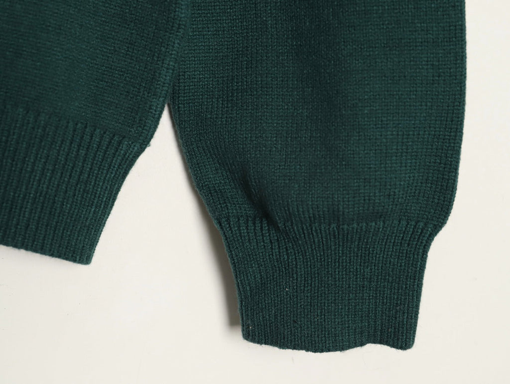 Gucci Signature-Logo Crewneck Sweater - Forest Green